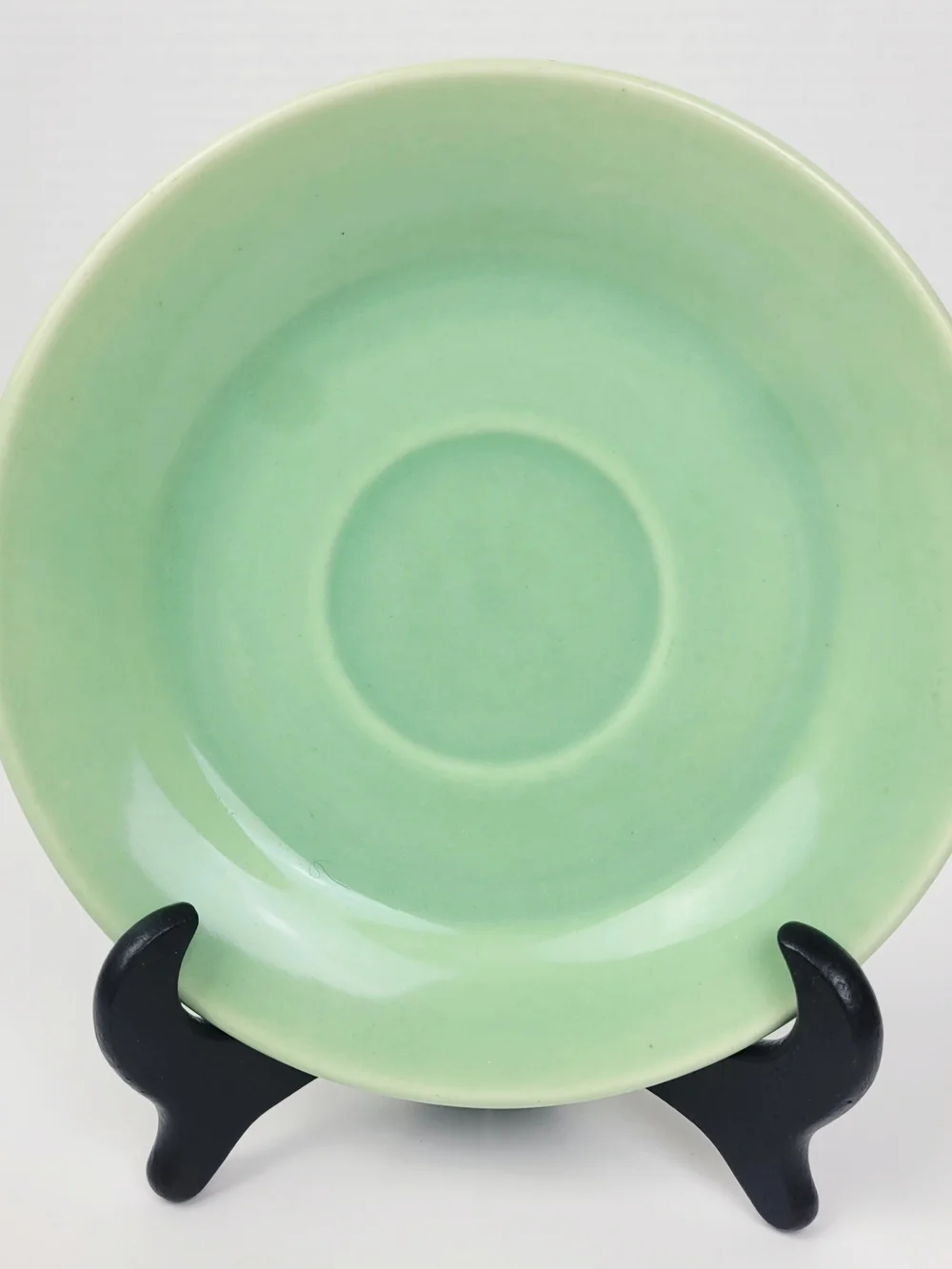 Vtg 40s 50s~Bauer Los Angeles Jade Green La Linda Saucer~6 1/4